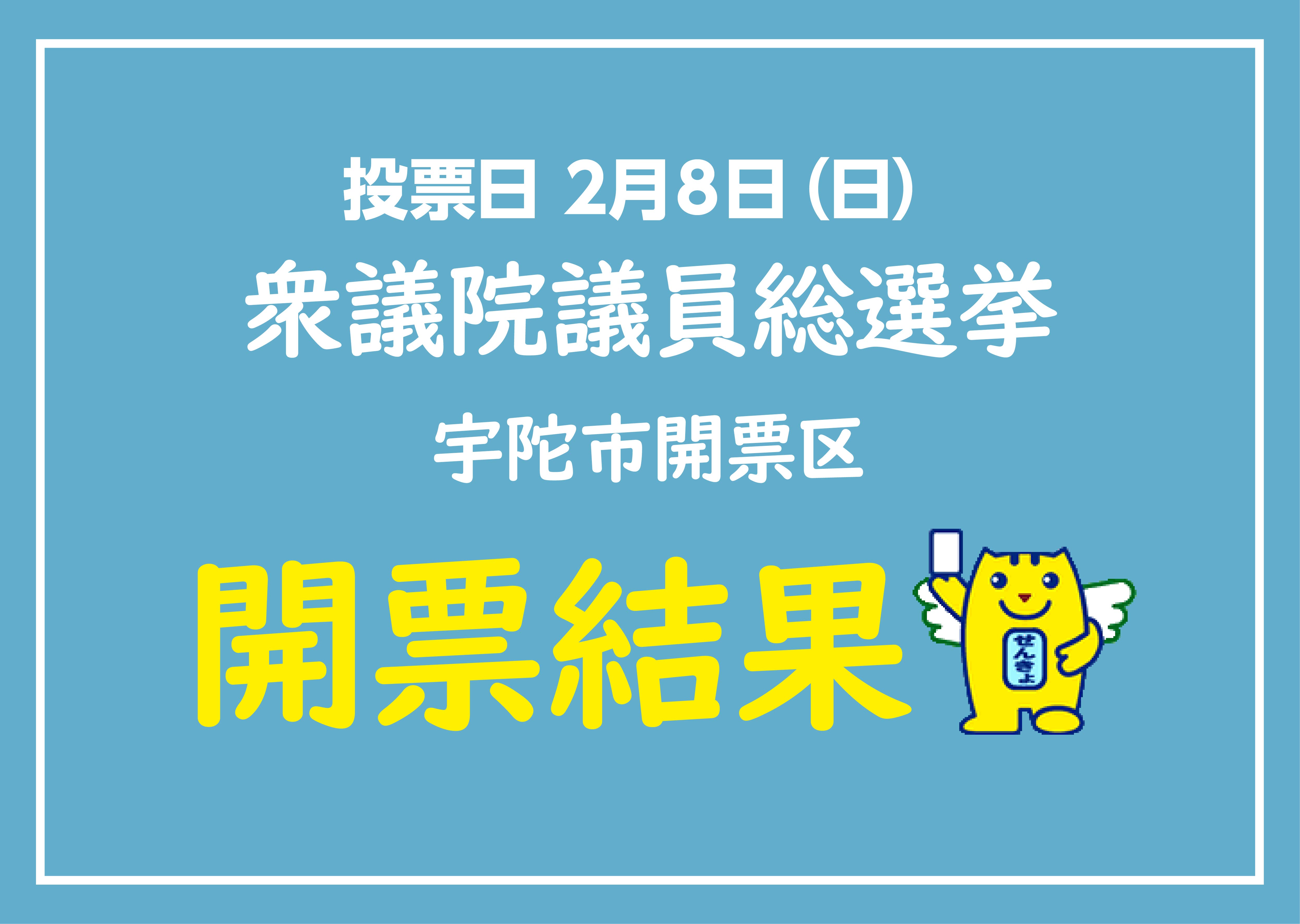 衆議院議員総選挙　宇陀市開票区開票結果