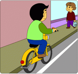 歩道を通行できる場合の画像1