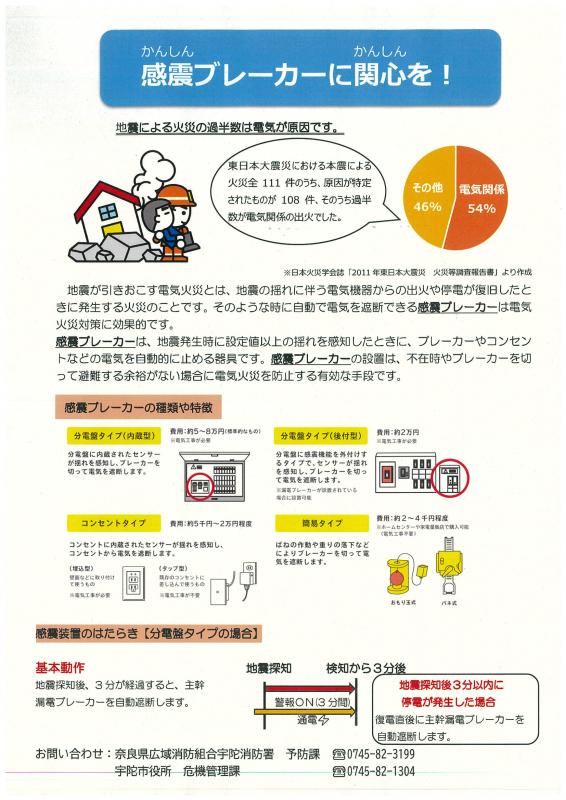 感震ブレーカーに関心を！の画像