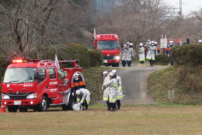 R4ブロック別訓練ポンプ車部署