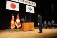 副団長から団長へ人員報告の画像