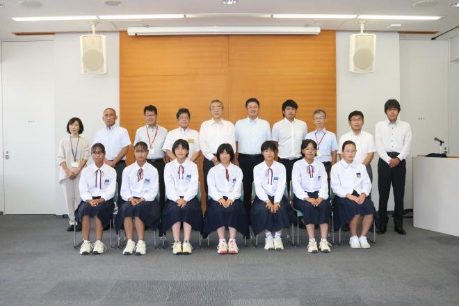 全国中学校体育大会出場選手表敬訪問