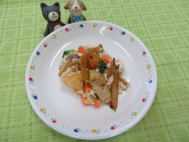 マコモタケと奈良漬けの白和えの画像