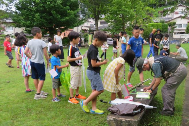 夏休みラジオ体操リレーに大勢の子ども達が参加の画像1