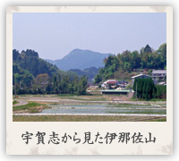 宇賀志から見た伊那佐山