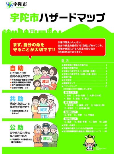 宇陀市ハザードマップ冊子の表紙