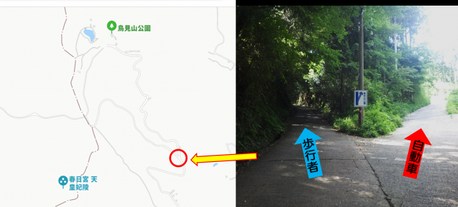 鳥見山分岐