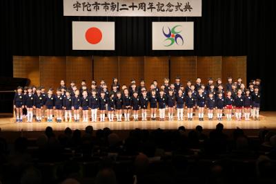 宇陀市内園児による合唱の風景