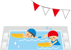 小学生水泳教室イラスト