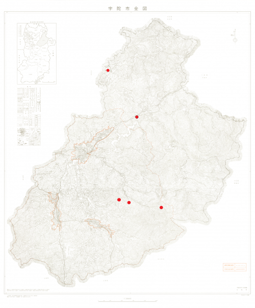 ツキノワグマの目撃場所 位置図