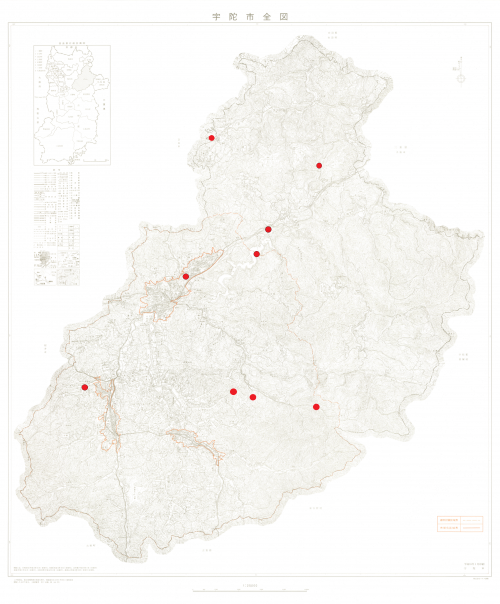 ツキノワグマの目撃場所　位置図